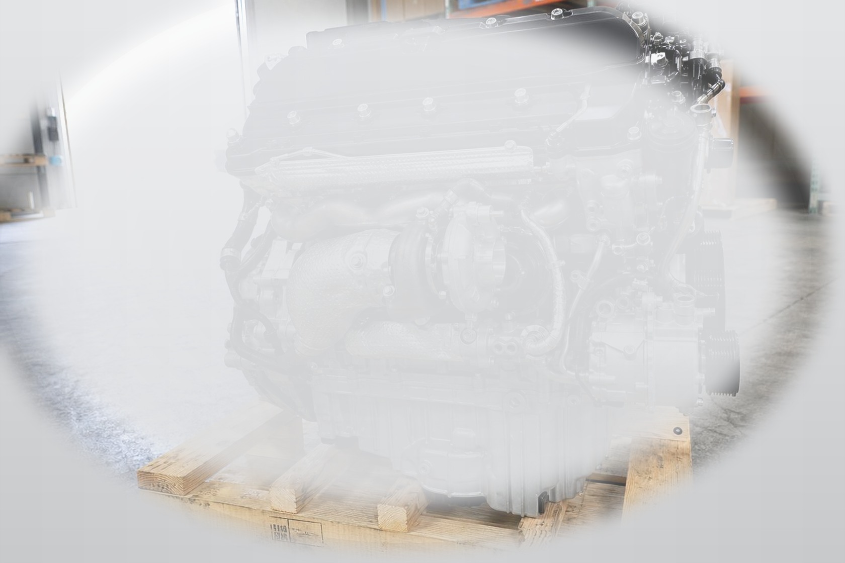 V8 engine in the studio